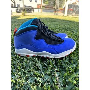 Nike Boys Air Jordan 10 Retro 310806-408 Blue Basketball Shoes Lace Up Size 6.5Y